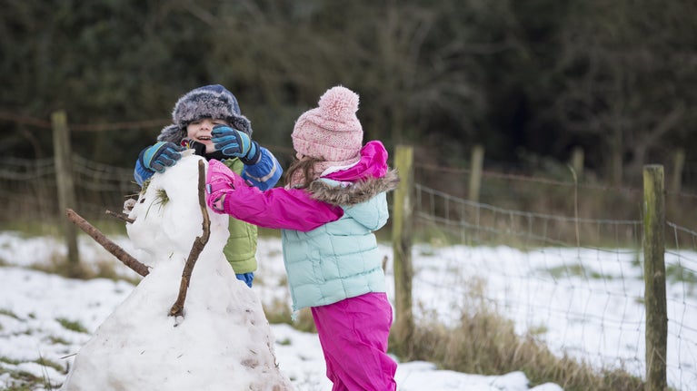 Family fun in the snow
